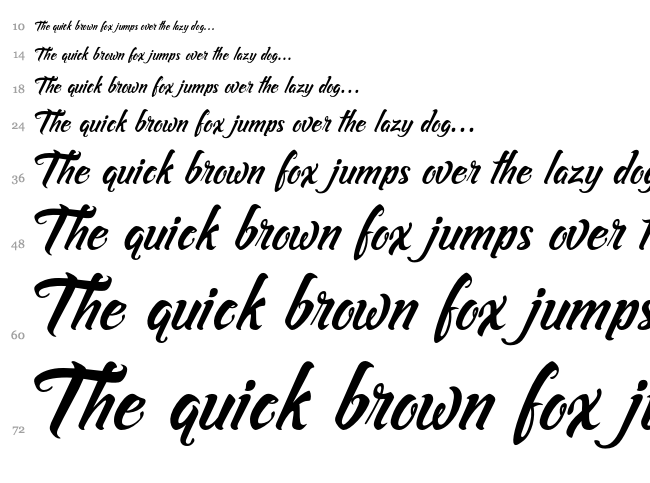 Asiyah Script font waterfall